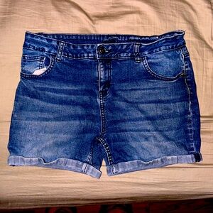 Blue jean shorts
